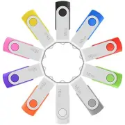 Enfain 16GB USB Flash Drive Memory Stick Thumb Drives Bulk (Multicolor, 10 Pa...