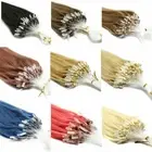 Micro Loop Hair Extensions Micro Ring Beads Loop Tip Remy Human Hair 100s-200s