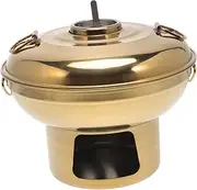 BESPORTBLE Stainless Steel Hot Pot with Alcohol Stove Portable Cooking Pan Non-Stick Surface Easy to Clean for Kitchen Use