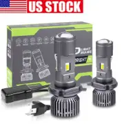 LHD Mini H4 9003 Bi-LED Projector Lens 100W 50000LM Hi-Lo Headlight Kit Retrofit