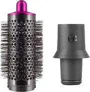 Round Volumizing Brush for Dyson Airwrap Styler HS01/HS05 Attachment, Part No. 969489-01 with Adapter