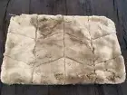 POTTERY BARN QUILTED ALPACA FAUX FUR LUMBAR 16" X 26" PILLOW COVER sand NEW