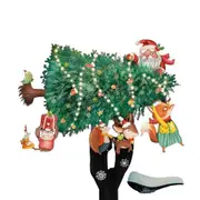NNEOBA Christmas Window Stickers - Xmas Tree Cartoon Glass Decals