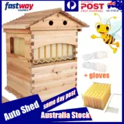 Wooden Beekeeping Beehive House +7PCS Upgraded Auto Honey Bee comb Hive Frame AU