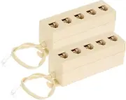 HOMSFOU 2pcs Telephone Cable Seperater Phone Jack Splitter Adapter Telephone Accessory Landline Supplies Splitter Supplies Telephone Part 5-Way Telephone Splitter Beige