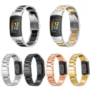 For Fitbit Charge 5 6 Stainless Steel Band Link Bracelet Metal Wrist Watch Strap