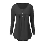Fit and Flare Shirts for Women Casual Fahion Ladies Flowy Tunic Tops Comfy Cute Summer Top- Grey