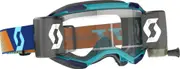 Scott Fury WFS Blue/Orange Motocross Goggles, clear for Men One Size