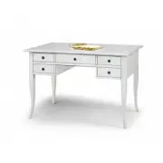 Desk Mobile PC Studio Office 5 Drawers Art Povera White Matt Classique