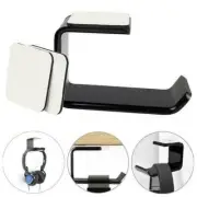 Headphone Stand Hanger Hook Tape Under Desk Dual Headset Mount Black Tool D5O1