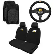 Caterpillar Neoprene Seat Cover Steering Wheel Cover & Floor Mat Set