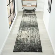 Astor Ebony Charcoal Runner Rug