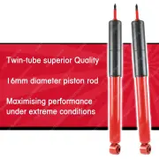 2 Rear KYB SKORCHED 4'S Shock Absorbers for Toyota Landcruiser Prado GRJ KDJ 150