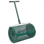 Compost Spreader Green Ø40x60 cm Steel Garden Tool Lawn Equipment Yard Car 09271