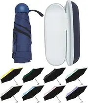 [UVANTI] Umbrella Small Mini Umbrella with Case - Light Folding Compact Travel Umbrella Lightweight Portable Parasol for Backpack Purse - Sun & Rain Pocket UV Umbrellas for Kids Girls Boys Women
