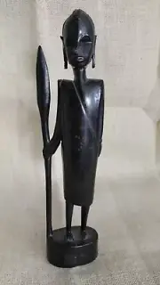 Masai Worrier Ebony Wood Statue