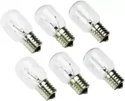 Microwave Oven Light Bulbs 6 Pack 40W 125V E17 Replacement Parts