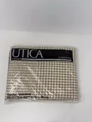1981 NEW Utica Squared Away JP Stevens No Iron Percale Full Fitted Sheet Beige