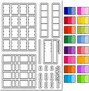 CRASPIRE A5 Color Swatches Clear Stamps Palette Reusable Retro Transparent Silicone Stamp Seals 8.3x5.8Inch for DIY Scrapbooking Supplies Embossing Paper Card Album Decoration Craft Rubber Sheets PVC