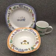 Coalport - Characters - Nursery - Ceramic Bowl Plate Mug Set - John Lennon Yoko