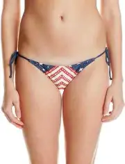 Rip Curl My Bikini Women's Starstruck Tie Side Bikini Bottom, Multicolor, Large