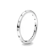 Pandora 190945CZ-58 Simple Sparkling Band Ring - Sterling Silver, Size 58