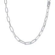 50cm Paperclip Chain Necklace in Sterling Silver
