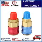 A/C Quick Coupler Connector Adapters High /Low Manifold AC Gauge Adapte Auto Set