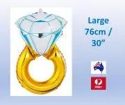 30" / 40" Diamond Ring Foil Balloons Wedding Engagement Decoration Air / Helium