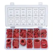 600Pcs Fibre Washer Assorted Kit 12 Size Red Steel Fiber Flat Washer Kit9759
