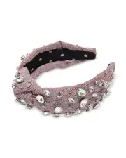 Lele Sadoughi Herringbone Embellished Knotted Headband