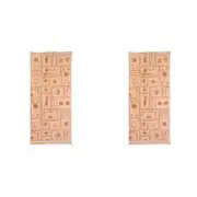 2PK LVD Beach Towel With Portable Carry Bag Postcard Microfibre 80x180cm