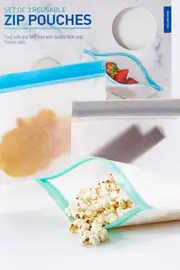 Reusable Zip Pouches Set Of 3--IS-35393