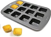 Norpro 3998 Nonstick 12-Cavity Linking Brownie Muffin Cupcake Cake Pan, Squares