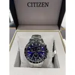 【CITIZEN 星辰】萬年曆計時手錶 男錶-藍/39.5MM(BL5496-96L)