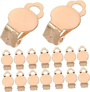 WRITWAA 50pcs Non-Pierced Frog Ear Clips Modification Decals Door Decals Small Bumper Decals The Wire Clip-on Converters Ear Helmets Trunk Decals Non-Pierced Earring Parts Iron Golden