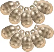 VINTORKY Stylish Crafted Cat Collar Bells 10pcs Pet Collar Accessories Bright Copper Bells