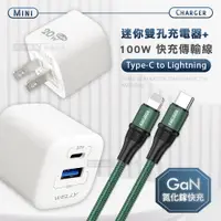 在飛比找PChome24h購物優惠-WELLY 氮化鎵GaN 雙輸出迷你充電器+100W iPh