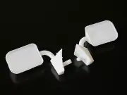 New RC Tamiya 1/10 Toyota Hilux Bruiser Mountaineer white rubber side Mirror