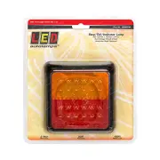 LED Autolamps Stop Tail Indicator Light 12-24V 28 LED Lamp with Bracket Blister