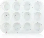 Silicone Muffin Pan Regular 12 Cups Muffin Tin for Muffin and Cupcakes, Non-Stic