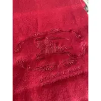在飛比找蝦皮購物優惠-BURBERRY 經典大戰馬 刺繡 紅色 羊絨圍巾