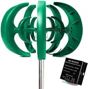 HUIZHITENGDA 12V 24V 48V Durable Performance Wind Turbine Generator,4000W-6000W Vertical Turbine Alternative Free Energy Uninterrupted Power Supply Electrical Wire,24V