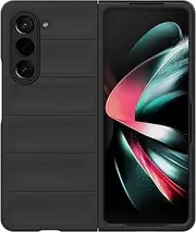 [FANYUAN] Case for Samsung Galaxy Z Fold5 5G, Shockproof Thin Silicone Case, TPU Flexible Rubber, Anti-Scratch, Case Cover for Samsung Galaxy Z Fold5 5G.(Black)