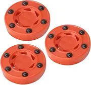 Yardwe 3pcs Roller Skating Ice Hockey Hockey Hockey Street Hockey Balls Roller Hockey Balls Roller Hockey Puck Hockey for Kids Outdoor Training Puck Practice Inline Red PVC