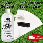 Golf Club GRIP KIT 50 Tape Strips, 32 oz Solvent, Vise Clamp, Instructions