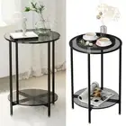 Coffee Table Side Table Round Coffee Table Glass Coffee Table for Home, Offices