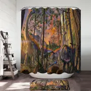 Animal Art the Dinosaur Valley Shower Curtain