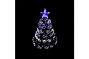 60cm Table Top Fibre Optic Tree Blue White Twinkle LED Light Christmas Tree Decor