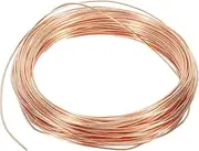 uxcell 68.9 Feet Solid Bare Copper Wire,18 Gauge 99.96% Pure Copper Wire 1mm Soft Beading Wire Metal Plant Stem Ties for Jewelry Craft (21m)